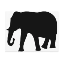 black elephant icon postcards