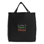 Black Embroidered Going To Papas House Bag embroidered bags