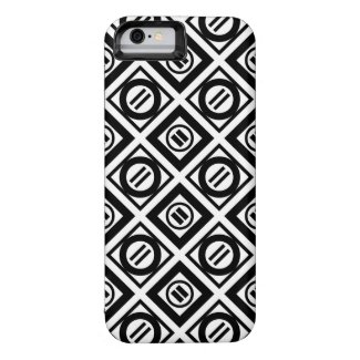 Black Equal Sign Geometric Pattern on White iPhone 6 Case