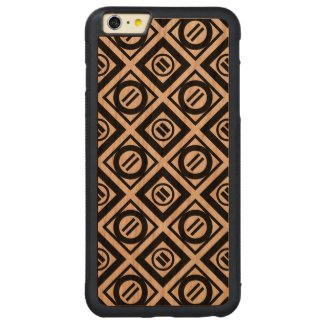 Black Equal Sign Geometric Pattern on White Carved® Cherry iPhone 6 Plus Bumper Case