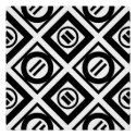 Black Equal Sign Geometric Pattern on White