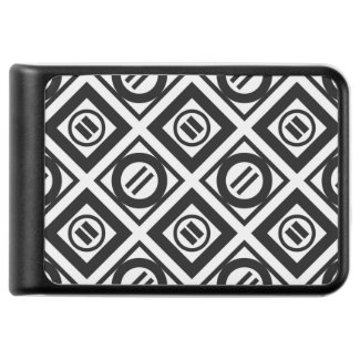 Black Equal Sign Geometric Pattern Power Bank