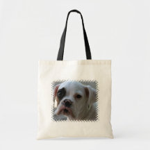 Black Eyed Boxer Dog Tote Bag
