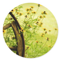 Black-Eyed Susan and Wagon Wheel Photo Sticker