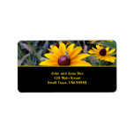 Black-Eyed Susan Black & Gold Address Labels