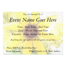 Black Eyed Susan Bouquet Personalized Invite