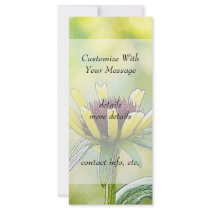 Black Eyed Susan Bud In Profile Personalized Rack Card