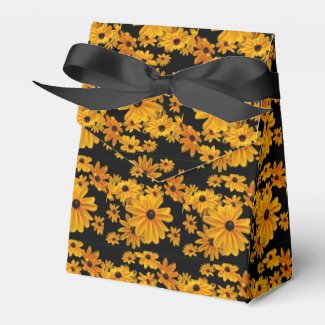 Black Eyed Susan Flowers Yellow Floral Favor Box