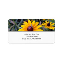 Black-Eyed Susan White Address Labels labels