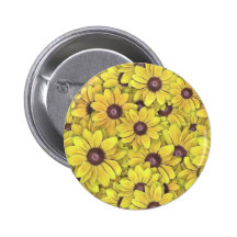 Black Eyed Susans Everywhere Pinback Button