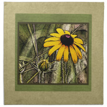 Black eyed Susie Cloth Napkins