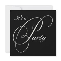 Black Fancy Formal Event Invitation invitations