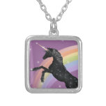 Black Fantasy Unicorn (Rainbow) Pendants