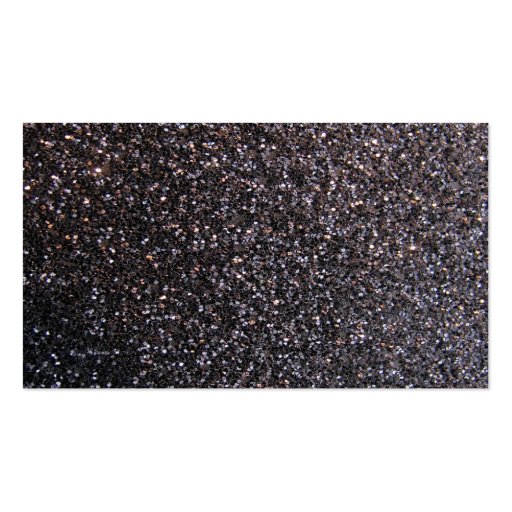 Black faux glitter graphic business card template (back side)