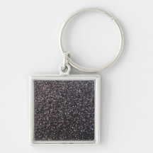 Black faux glitter graphic key chains