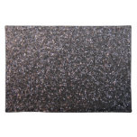 Black faux glitter graphic placemats