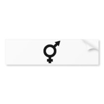 black fe-male icon bumper sticker