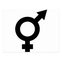 black fe-male icon post cards