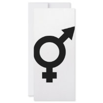 black fe-male icon custom rack card