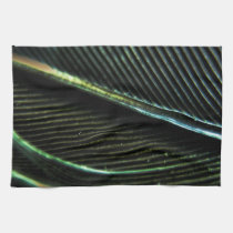 Black Feather macro photography kitchen Tea towel american mojo kitchen towels