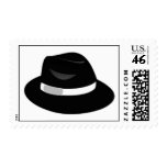 Black Fedora Postage Stamp