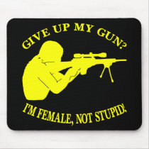 Black Female Gun Not Stupid mousepads