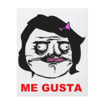 Black Female Me Gusta Comic Rage Face Meme Full Color Flyer