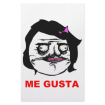 Black Female Me Gusta Comic Rage Face Meme Stationery Paper