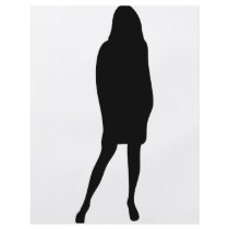 black female silhouette icon flyers