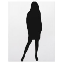 black female silhouette icon letterhead