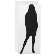 black female silhouette icon rack cards