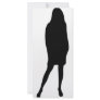 black female silhouette icon rack card design