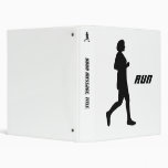 Black Female Silhouette Run Binder