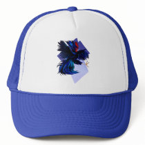 Black Fighting Rooster Hat