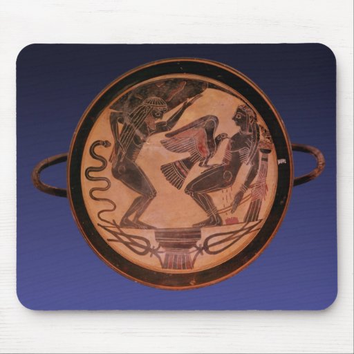 Black figure kylix mouse pads