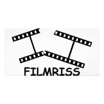 black Filmriss icon photo cards
