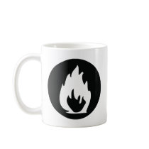 black fire icon mugs