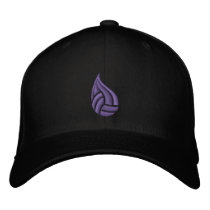 Black Fitted Hat embroidered hats by raincityvolleyball Black Fitted Hat embroidered hats