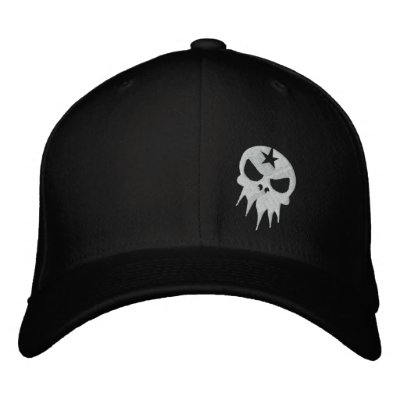 Black Fitted Hat Embroidered Baseball Cap