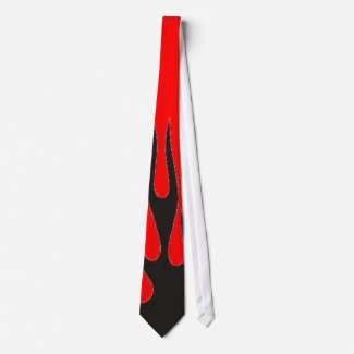 Black Flame (Red) tie