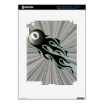 Black Flaming 8 Ball iPad 3 Skins