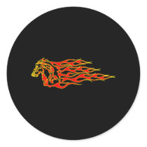 Black Flaming Mustang Horse stickers by WhiteTiger_LLC Black Flaming Mustang Horse stickers