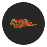 Black Flaming Mustang Horse stickers