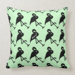 Black Flamingo Spring Green pillows