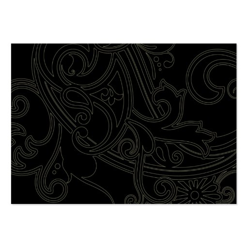 Black Floral - Chubby Business Card (back side)