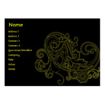 Black Floral - Chubby Business Card