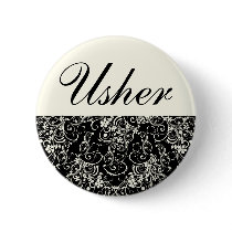Black Floral Wedding Invitation Set buttons by pentagramstar Black Floral Wedding Invitation Set buttons