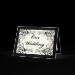 Black Floral Wedding Invitation Set