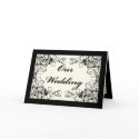 Black Floral Wedding Invitation Set cards by pentagramstar Black Floral Wedding Invitation Set cards