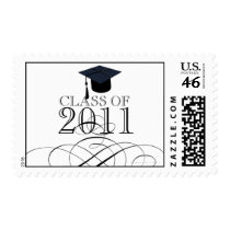 Black Flourish Class of 2012 Graduation Postage